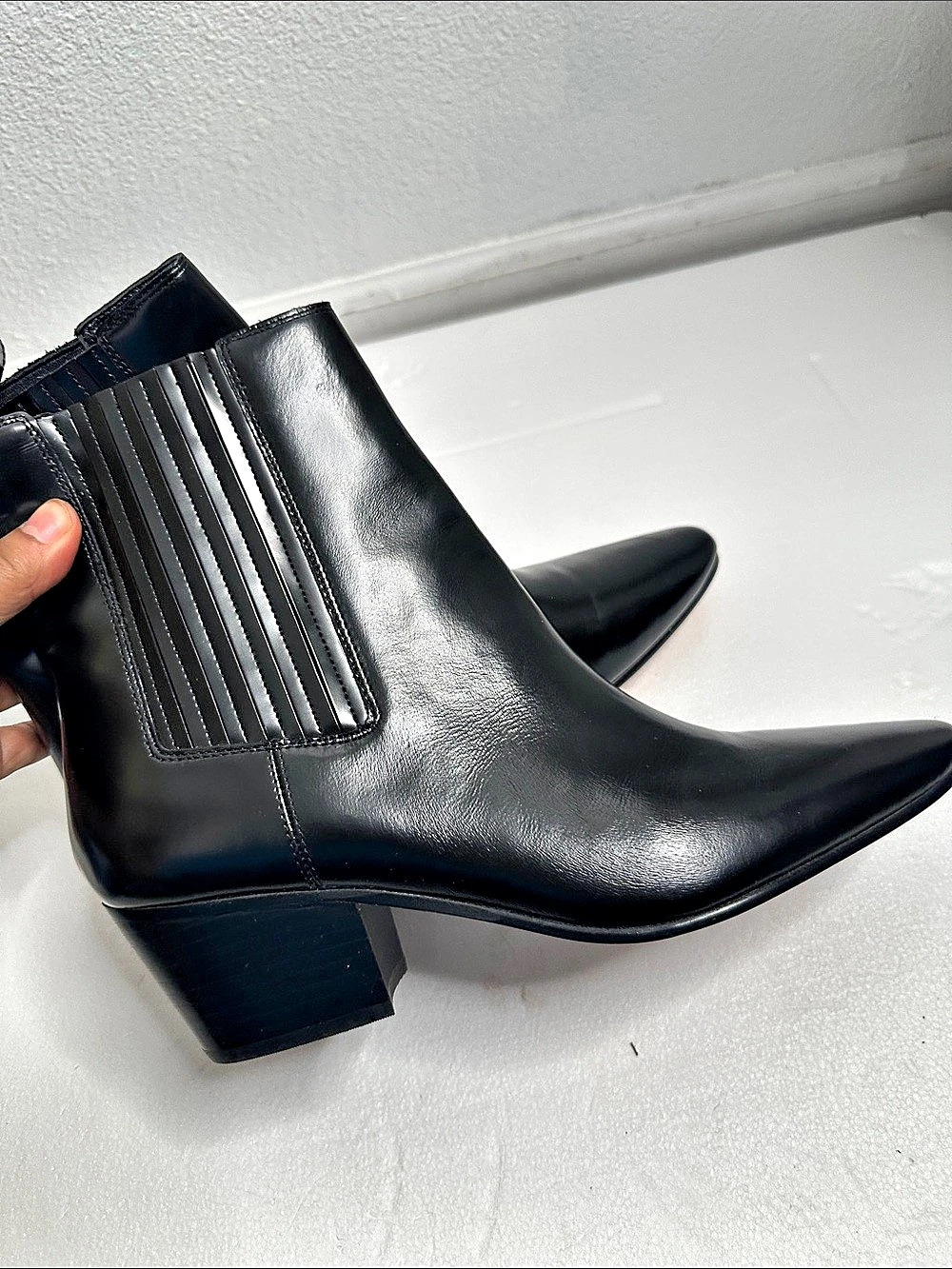 J.Crew Leather Chelsea Ankle Boots Black US 11 like new
